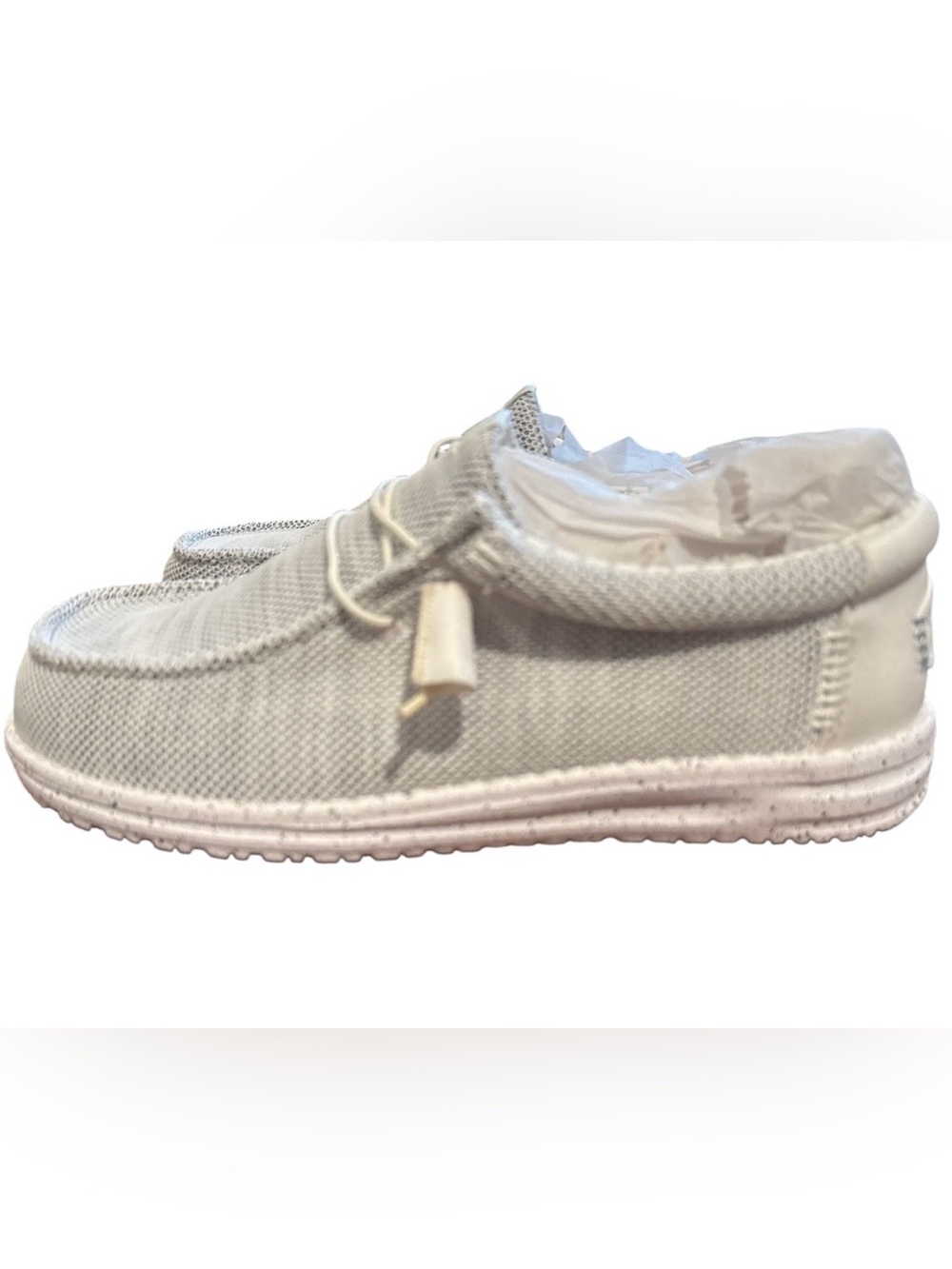 🆕 Hey Dude Wally Sox Stretch Wide Storm White